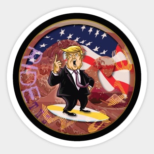 Trump Ride The Wave Sticker